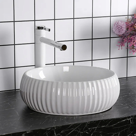 Раковина накладная Ceruttispa СТ9554 40,5x40,5 белый