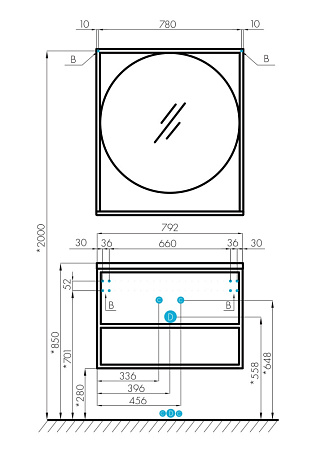 Тумба с раковиной Aquaton Лофт Фабрик 1A242401LTDU0 80 с раковиной Одри Soft, дуб эндгрейн