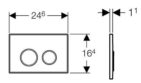 Кнопка смыва Geberit Sigma 20 115.778.KM.1 черный