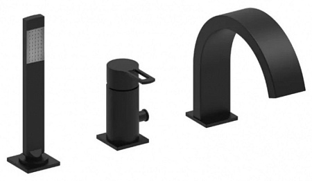 Смеситель Paffoni Ringo RIN040LNO на борт ванны, черный