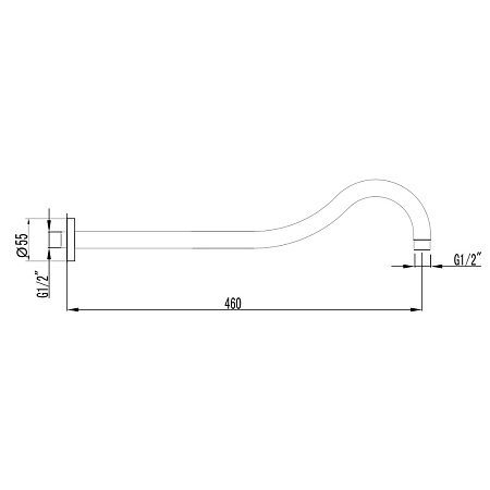 Кронштейн для верхнего душа Lemark LM4887B бронза