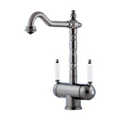 Смеситель Omoikiri Amagasaki-SI 4994045 для кухонной мойки, античное серебро