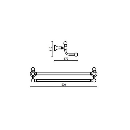 Полотенцедержатель Bagno & Associati Folie FS21692SW BR