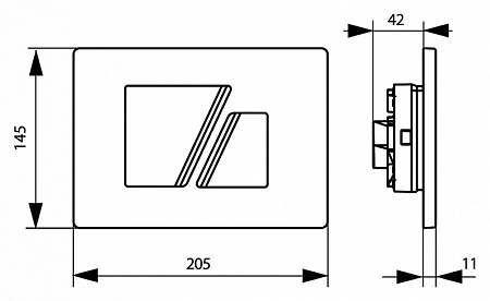 Кнопка смыва Sanit S707 16.707.88 золото
