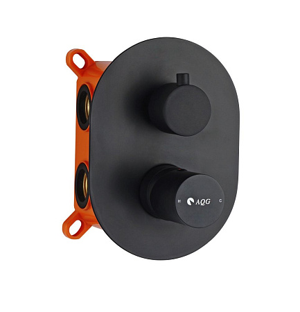 Смеситель AQG Tube 01TUB351NG для душа, черный матовый