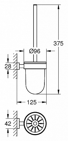 Ершик Grohe Essentials Cube 40513001