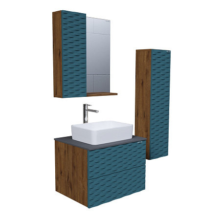 Шкаф-зеркало Grossman Альба 206502 65 велингтон/бриз