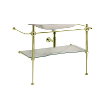 Консоль для раковины Kerasan Waldorf 9203K2oro 120 напольная, с полкой, золото Консоль для раковины Kerasan Waldorf 9203K2oro 120 напольная, с полкой, золото