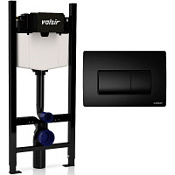 Система инсталляции с кнопкой смыва Valsir KIT P1 BM VS0853202 черный матовый