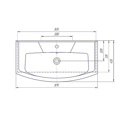 Мебельная раковина Aqwella Элеганс 4620008197456 85х45 белый
