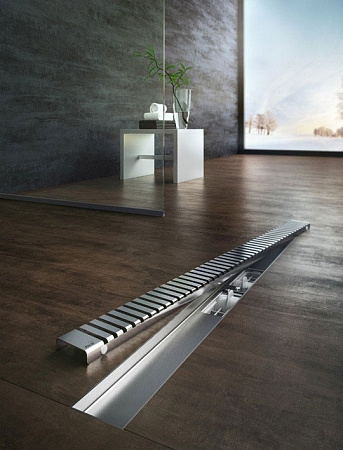 Решетка AlcaPlast Line LINE-300L хром глянцевый