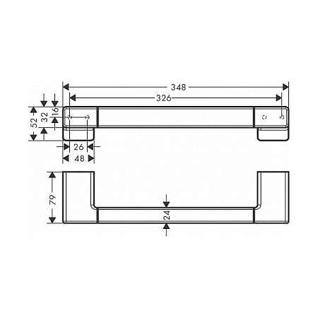 Поручень Hansgrohe AddStoris 41744700 белый матовый