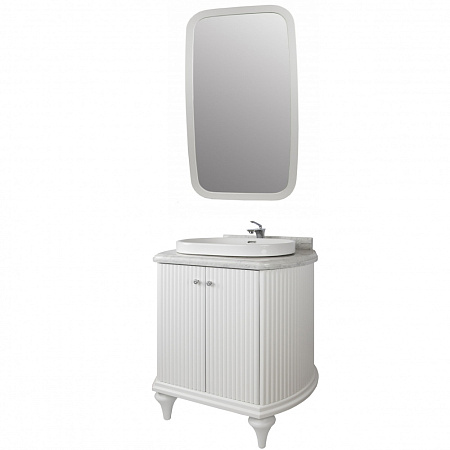 Тумба под раковину Tessoro Rivoli TS-RI908-C-W/WD 80 белый/цоколь с ножками белый