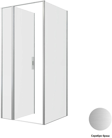 Душевой уголок Allen Brau Priority 3.31026.BA + 3.31044.BA 90x90 серебро браш