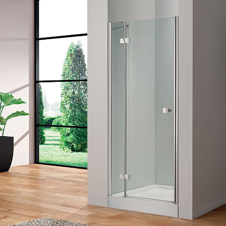 Душевая дверь в нишу Cezares Crystal CRYSTAL-B-12-100-C-Cr-L 100 L, прозрачное стекло