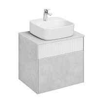 Тумба c раковиной Aquaton Марбл 1A276101MH4C0 60 с раковиной Одри Soft, белый матовый