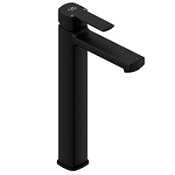 Смеситель с высоким корпусом GPD Pedra MSL160-S для раковины, черный матовый