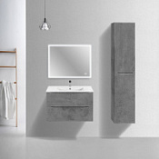 Мебель для ванной Vincea Mia Slim VMC-2MC800S1BT 80 подвесная, 2 выкатных ящика, Beton