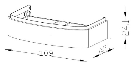 Тумба для комплекта Jacob Delafon Presquile EB1101-N21 130 см, 1 ящик, серый титан