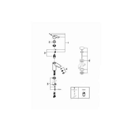 Смеситель Grohe Eurosmart 32467003 для раковины