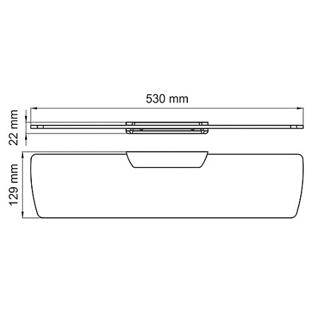 Полка WasserKRAFT Glan K-5124 черный