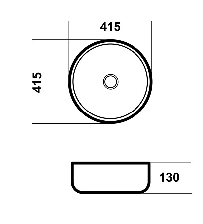 Мебельная раковина Grossman Style GR-3032 41.5x41.5x13 белый