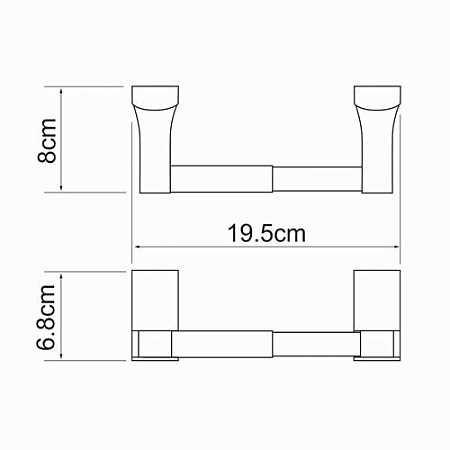 Держатель туалетной бумаги  WasserKRAFT Leine K-5022 хром
