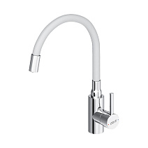 Смеситель Dorff Logic D3007633 для кухонной мойки белый