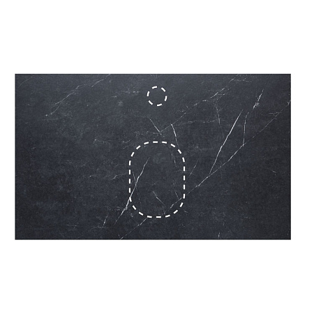 Столешница La Fenice Terra FNC-VS03-TER-80 Black Olive Light Lappato черный мрамор