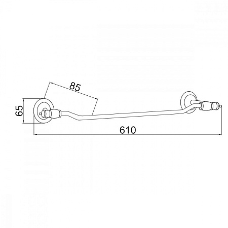 Полотенцедержатель Boheme Vogue 10182 хром