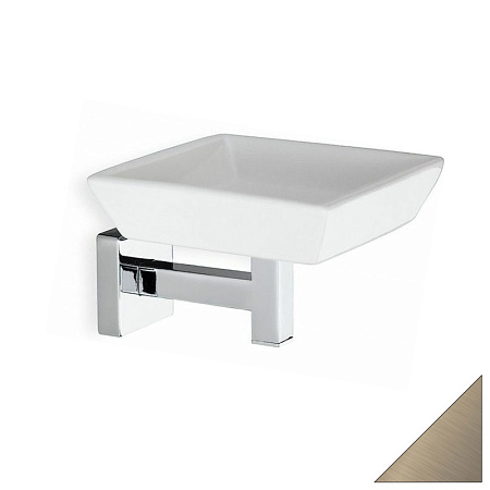 Мыльница Stil Haus Urania U09(36-BI) никель сатин/белый