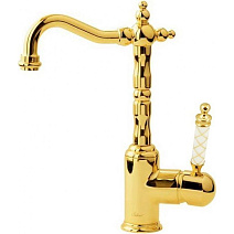 Смеситель Boheme Murano 282-MR-W для раковины, золото/Murano White