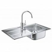 Мойка кухонная Grohe K400 31570SD0 со смесителем, нержавеющая сталь, матовая