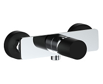 Смеситель AQG Tube 01TUB300NC для душа, хром/черный матовый