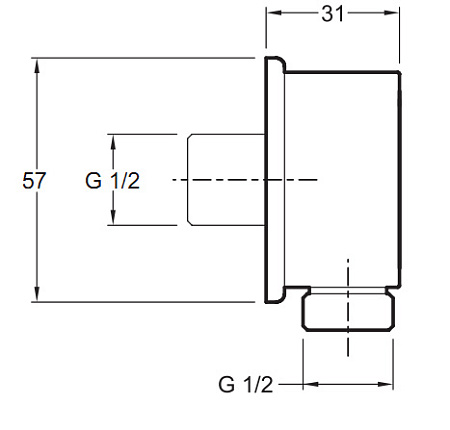 Шланговое подключение Jacob Delafon E75142-CP хром