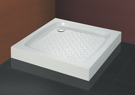 Поддон для душа из искусственного мрамора Cezares TRAY-S-A-90-13-W квадратный