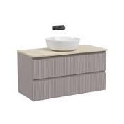 Тумба с раковиной и столешницей Sancos Snob T 100 SNT100SM+TT100A2 Doha Soft/Kreman