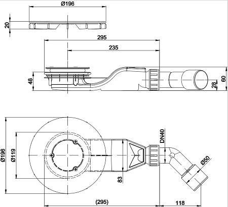 Слив для ванны Bette Air B524-000 30 белый глянцевый