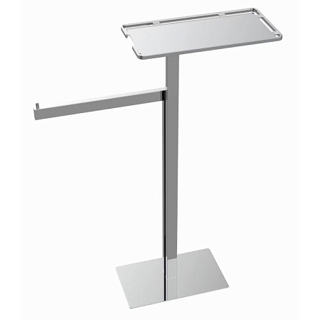 Стойка Boheme 10952-B напольная, с полкой и полотенцедержателем, хром