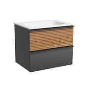 Тумба под раковину Sancos Delta DL60GR дуб красный/графит
