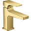 Смеситель Hansgrohe Metropol 100 32500990 для раковины, с клапаном push-open, полированное золото