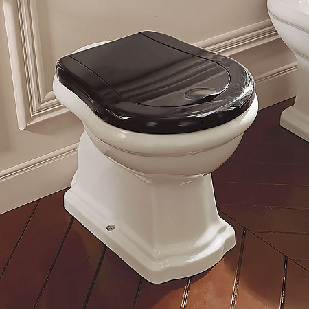 Унитаз приставной Kerasan Retro 101101 горизонтальный выпуск, фурнитура бронза