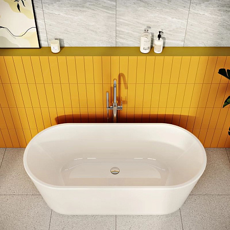 Ванна акриловая VitrA Geo 65370006000 170x80 с ножками и сифоном