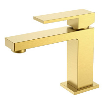 Смеситель Boheme Qubic 471-MG для раковины, золото матовое