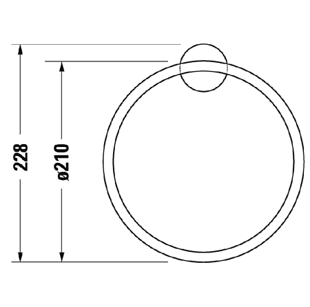 Полотенцедержатель  Duravit Starck T 0099474600 кольцо, черный матовый