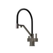 Смеситель для кухонной мойки Sancos Loro SC4007GG вороненая сталь/черный