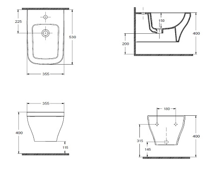 Биде подвесное Allen Brau Infinity 4.21014.20 белый