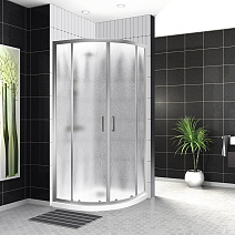Душевой уголок BelBagno Uno UNO-195-R-2-100-CH-CR рифленое стекло/хром