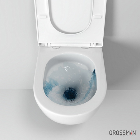 Унитаз подвесной Grossman Торнадо GR-4483SQ безободковый, белый
