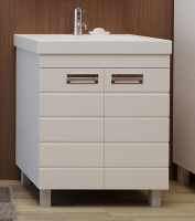 Тумба с раковиной Velvex Coletti Eggo 60 напольная, белая